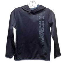Under Armour Cold Gear Fleece Lined Hoodie Grey Kids Size Medium