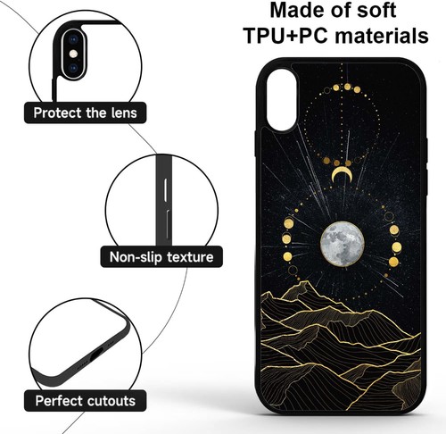 Eclipse Moon Print Covers For iPhone X XS 11 12 13 14 15 Pro Max - Picture 179 of 240