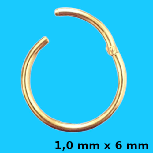 PIERCING CLICKER, 585 + 750 ECHTGOLD, weiss rot gelb, NASE OHR AUGE - Bild 7 von 12