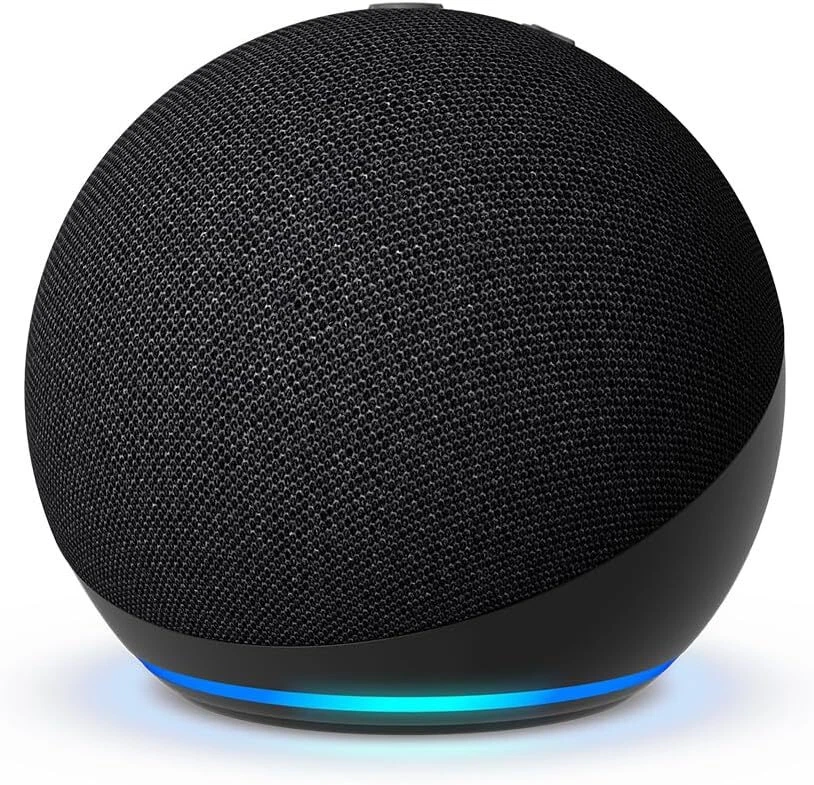 Amazon Echo Dot 5th Gen, Alexa Smart Speaker, Vibrant Sound - Charcoal / Black - Image 2 of 4
