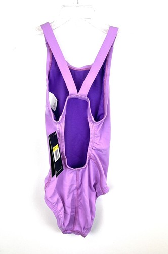 Nike Girl’s Purple Racerback One Piece Swimsuit Size S - Picture 2 of 3