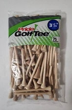 Pride Golf Tee 3-1/4 Natural Golf Tees, 75 count 