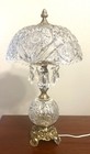 Loevsky & Loevsky White Metal Castings Crystal Teardrop Bedroom Lamp — photo 1