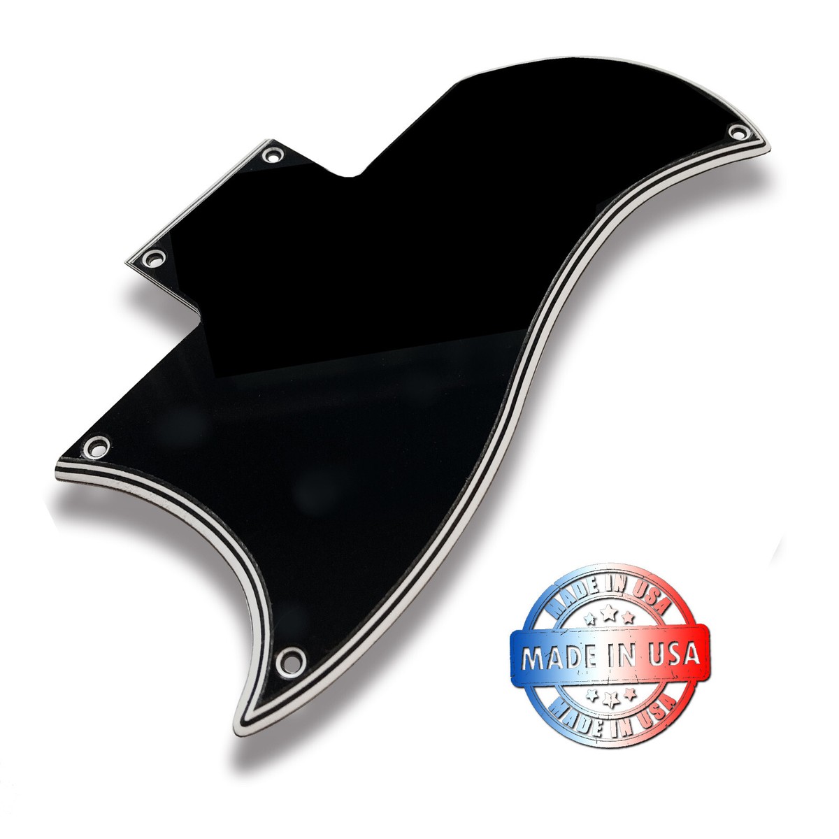 Lefty 5 Ply Wide Bevel Black/White Pickguard for Gibson SG