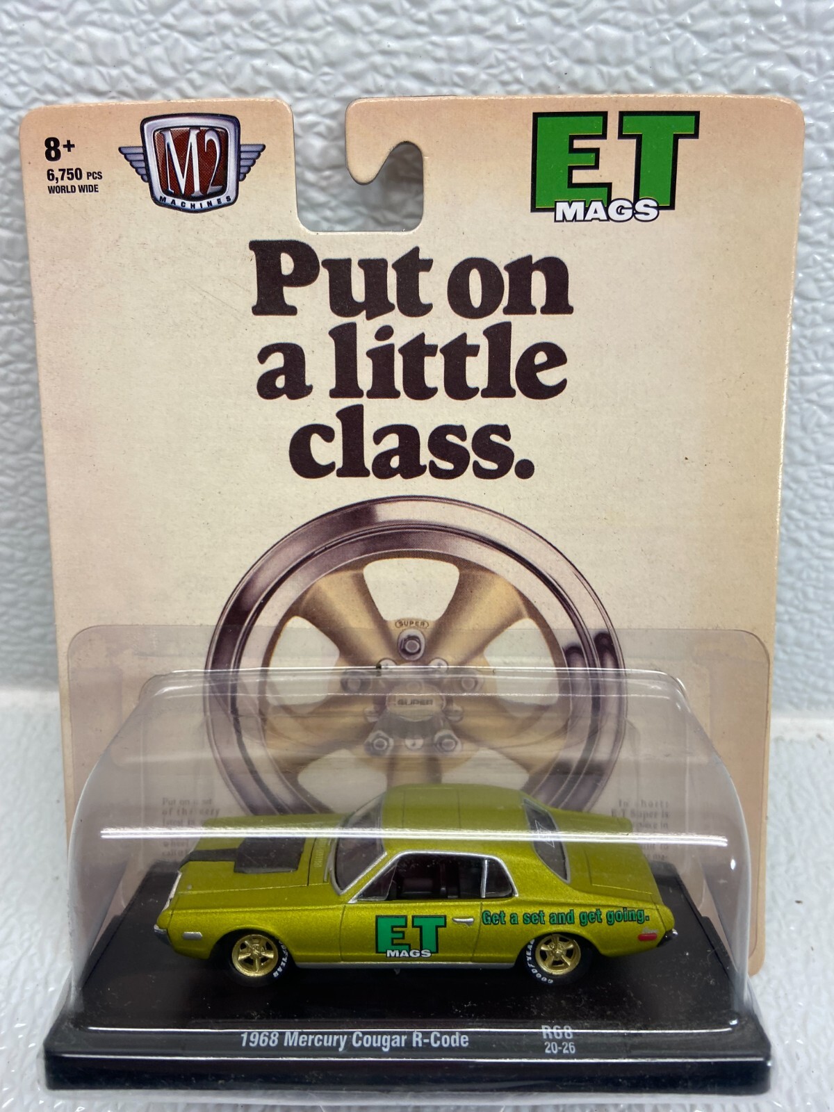 M2 Machines ET Mags 1968 Neuclear Green Mercury Cougar R-Code Die Cast Car