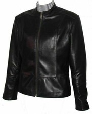 Women 4038 Soft Black Lambskin Leather Clean ...