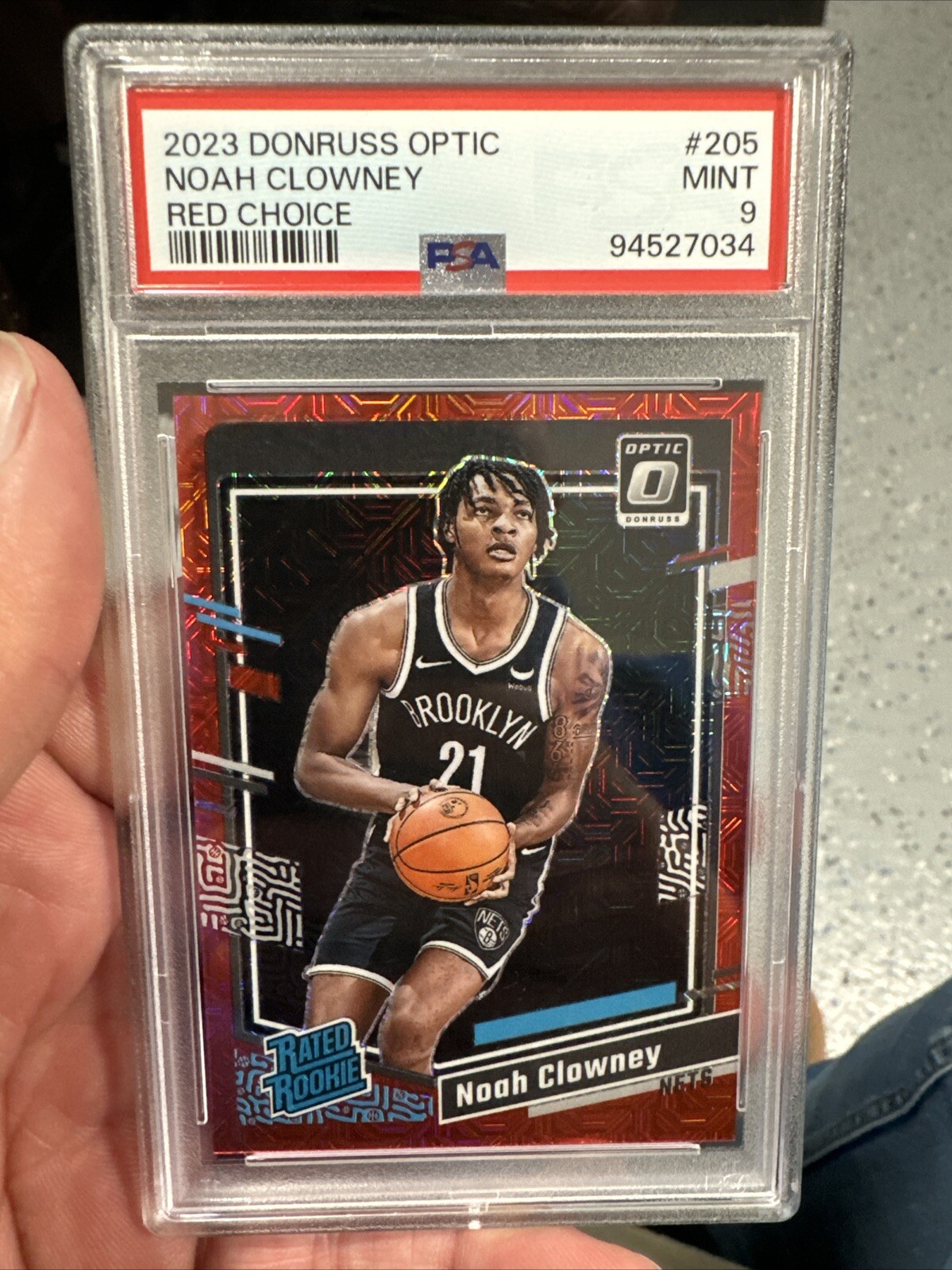 2023-24 Panini Donruss Optic - Rated Rookie #205 Noah Clowney (RC) 45/88