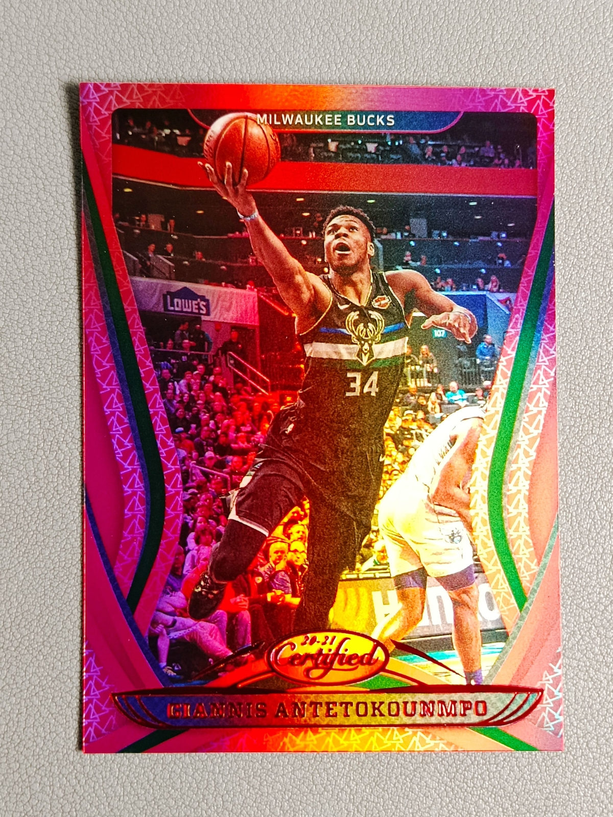 2020-21 Panini Certified Giannis Antetokounmpo Mirror Red Holo #127