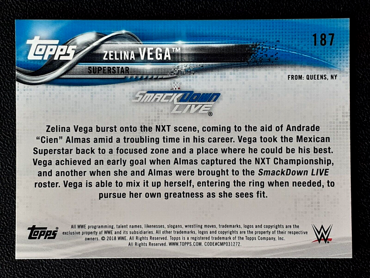 ZELINA VEGA 2018 TOPPS WWE THEN NOW FOREVER BRONZE NO 187 35505 | eBay