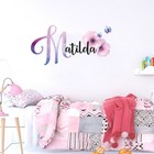 v25 Mädchen Wandtattoo Mädchen Name Wandtattoo Kinderzimmer Mädchen mit Namen