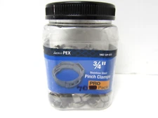 Apollo PXPC34100JR 3/4" Stainless Steel PEX-B Barb Pinch Clamp 70 Pack NEW