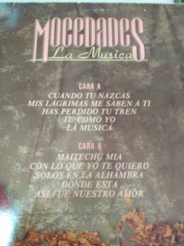 MOCEDADES LA MUSICA 1983 SPAIN EDITION - LP Vinilo 12" VG/VG - Photo 4 sur 4