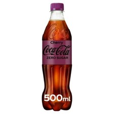 Image of Coca Cola Cherry ZERO Sugar Pack of 12 X 500ml Bottle