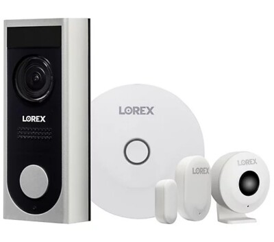 Lorex Home Monitoring Kit - 1080p Full HD Video Doorbell System - White - SS-K2