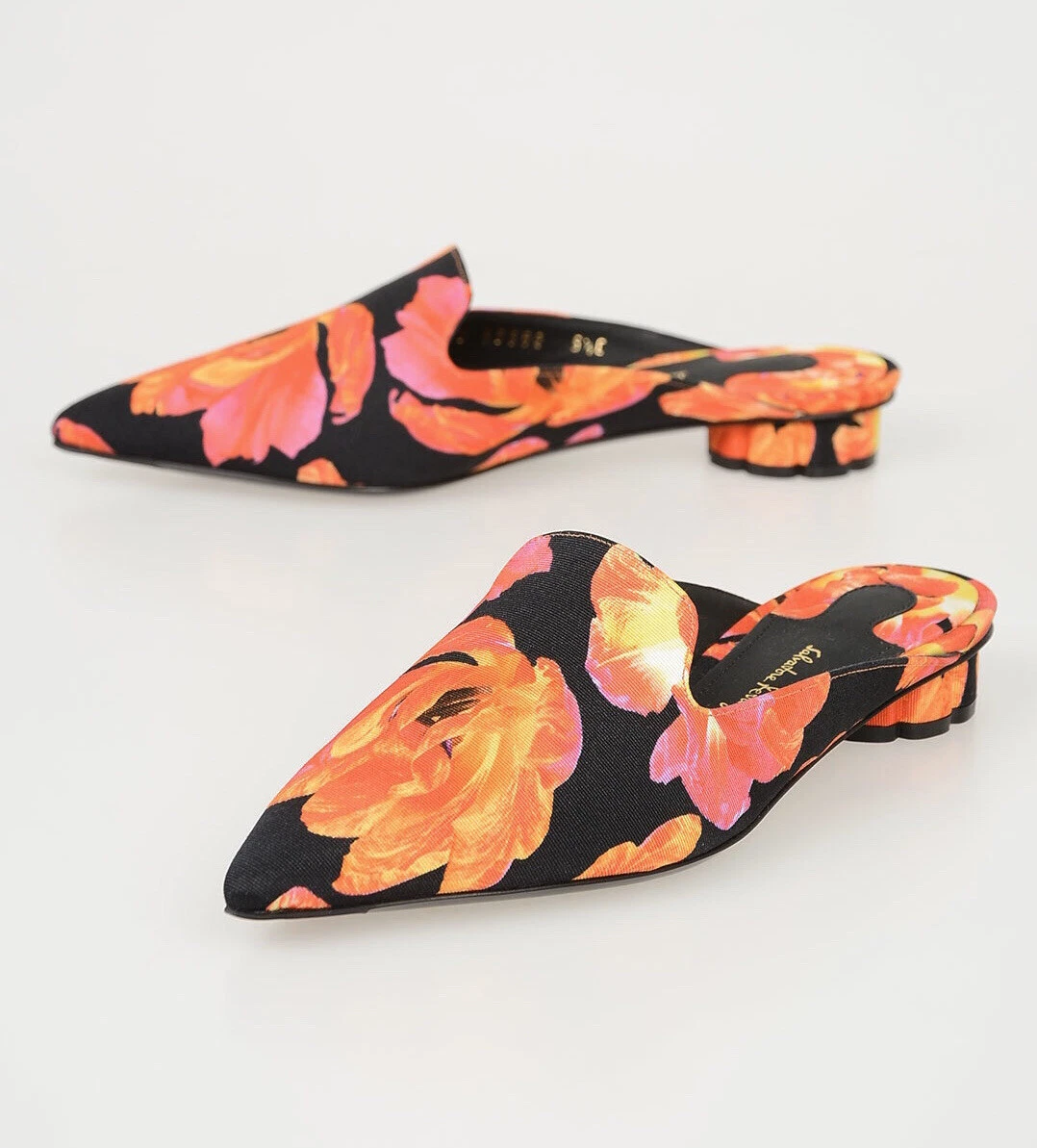 Ferragamo flower heel discount mule