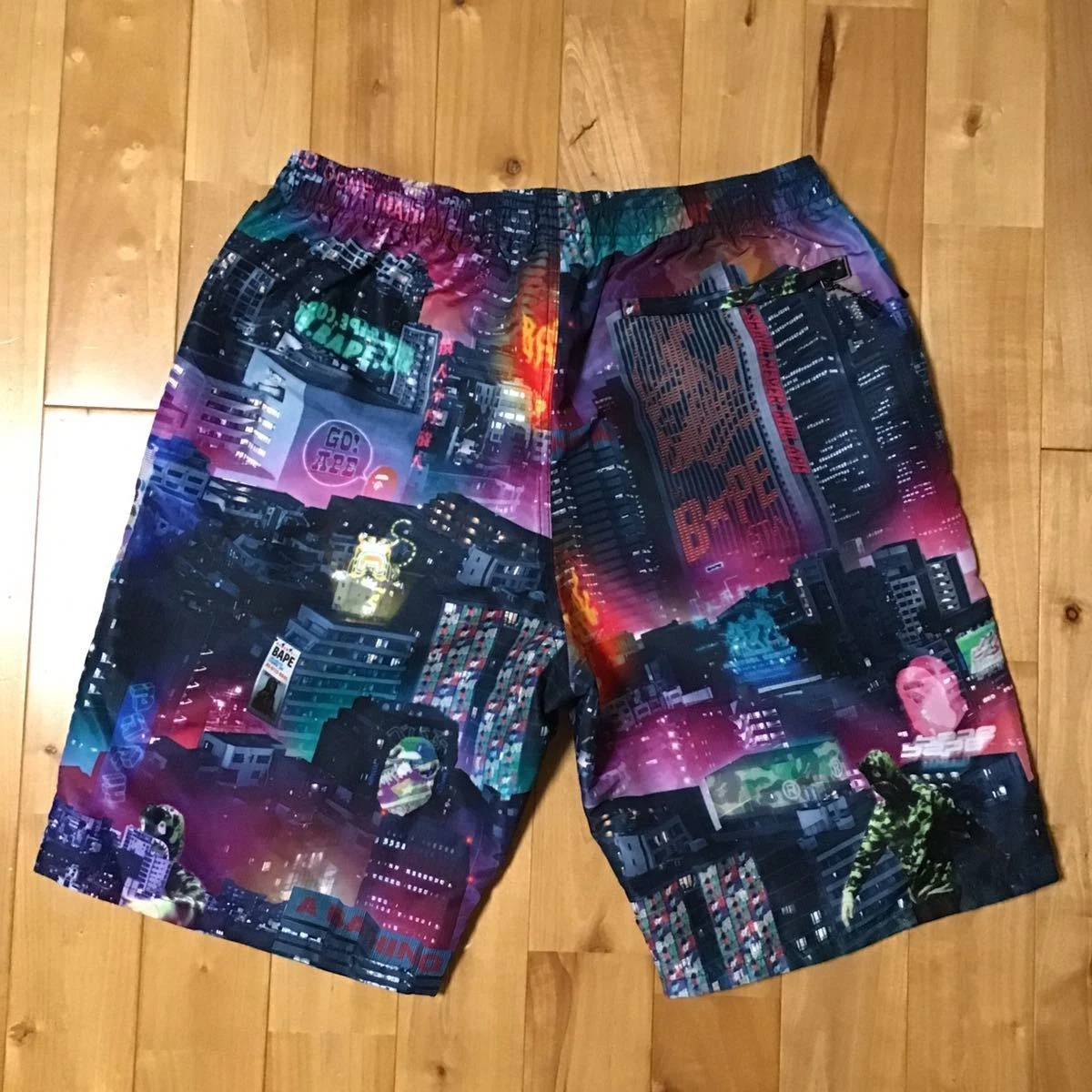 BAPE NEON TOKYO nylon shorts a bathing ape Size XL