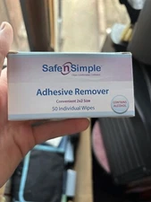 Safe n Simple Adhesive Remover Wipes 50pk each Box - SHIPS ASAP