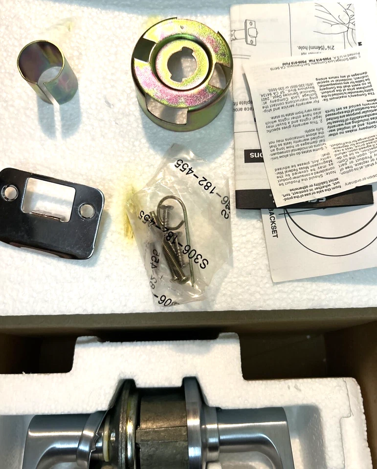Schlage S40D JUP 626 隐私锁定闩锁 - NOS - 50% 关闭带 4 个或更多 WWOWW — 第 2/4 张图片