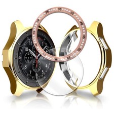 Transparent Screen Protector Case Ring Cover f Samsung Gear S3 Frontier SM-R765T