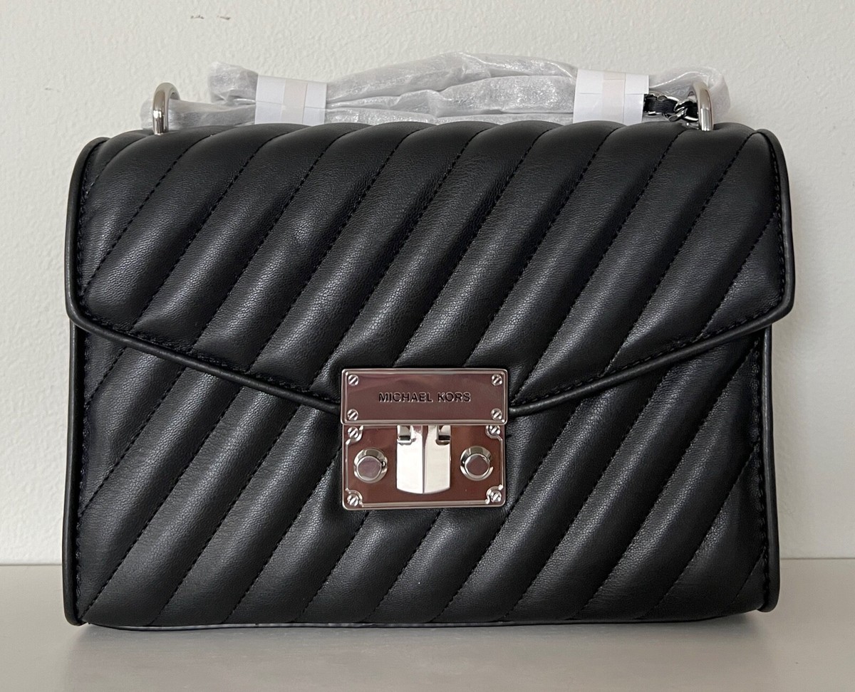 Michael Kors Rose Quilted Vegan Leather Medium Shoulder Flap Michael Kors Rose Quilted Vegan Leather Medium Shoulder Flap