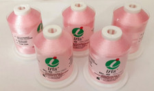 Embroidery Thread Polyester, Lot of 5 Mini King Spools,1100yds,40w, Bedtime Pink