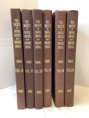 Set of 6 Society of Naval Architects and Marine Engineers Transactions Books Vol