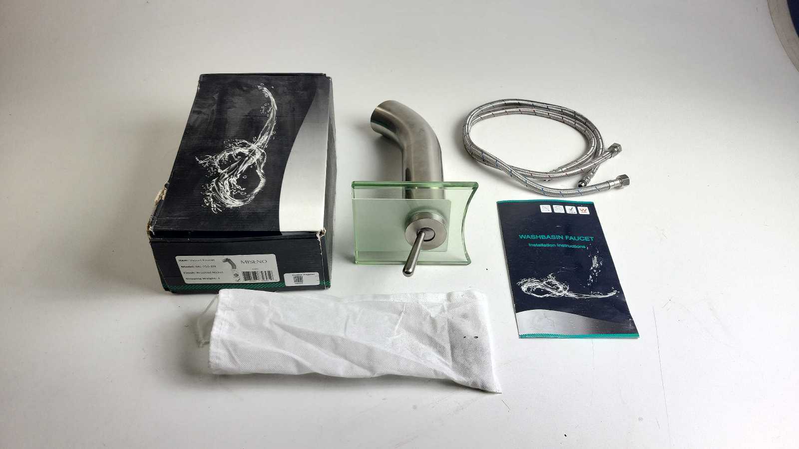 Grifo de baño cascada Miseno ML110 BCN 1,8 GPM 1 agujero recipiente cascada