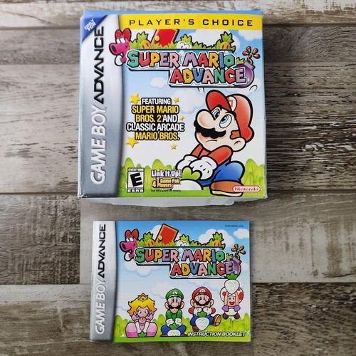 *NO GAME* Super Mario Advance PC (GBA) 2001 Authentic BOX & MANUAL ONLY