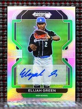 ELIJAH GREEN - 2022 PANINI PRIZM DRAFT PICKS BASE AUTOGRAPHS PRIZMS SILVER