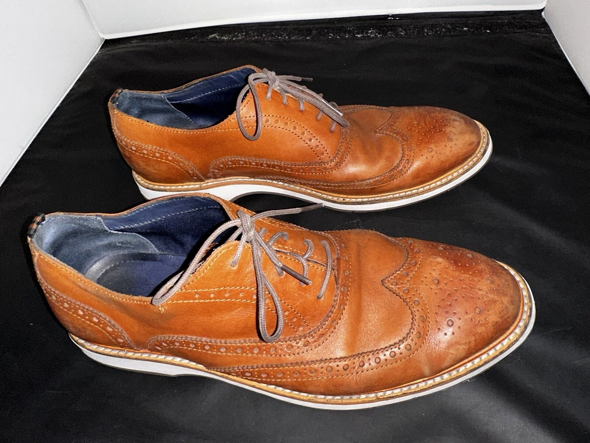 Cole Haan Grand OS Wingtip Oxford Morris Mens 12 Tan Brogue C30697 Dress Shoes Brown Hamilton Grand Wingtip Oxford Cole Haan Mens Sz Morris  main image 4