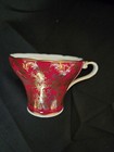 Aynsley Deep Red  Burgundy Corset Tea Cup & Saucer Gold CHINTZ made in England — photo 4