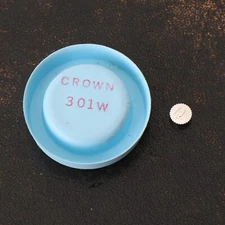 NOS GENUINE BULOVA ACCUTRON Tuning Fork Emblem CROWN #301W WATCH PART (G9D7)