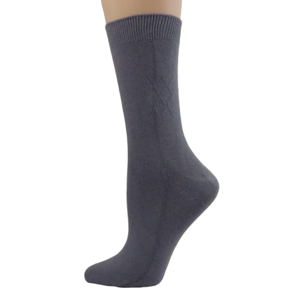 Sierra Socks Men's Combed Cotton Socks with Reinforced Toe, Dressy or Casual