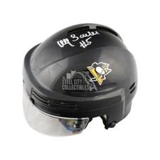 Ulf Samuelsson Autographed Pittsburgh Penguins Mini Hockey Helmet - BAS COA