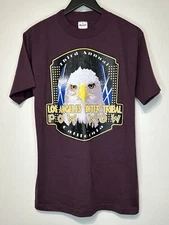 Vintage 1997 Los Angeles Inter Tribal Pow Wow T Shirt Size M Wine Eagle 90s