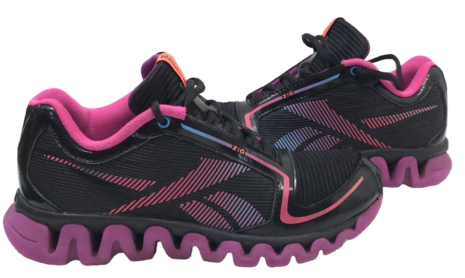 Scarpe da ginnastica Reebok Cross Fit Ziglite running zip ragazza nero vivo viola taglia 3