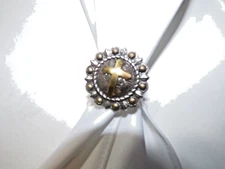 Scarf Slide - Gold Cross - with Red, Black, or White Scarf