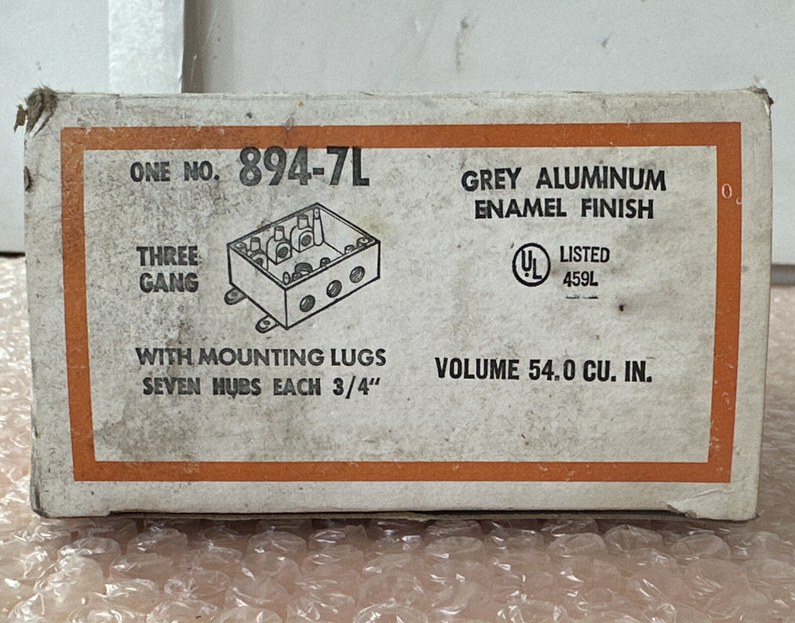 NEW IN BOX- Square D Bell Electric 894-7L 3-Gang Junction Deep Bell Box ...