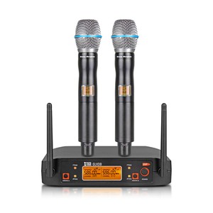 Wireless-Microphone-System-GLXD8-UHF-2-Cordless-Handheld-Dynamic-Mics-with-case