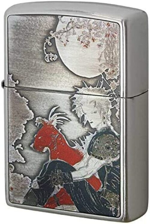 Zippo Oil Lighter Yoshitaka Amano F7-00 Silver Final Fantasy Cloud