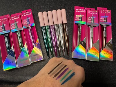 6pc SHADES Hard Candy Color Liquid Eyeliner Stroke Of Gorgeous Metallic Shimmer