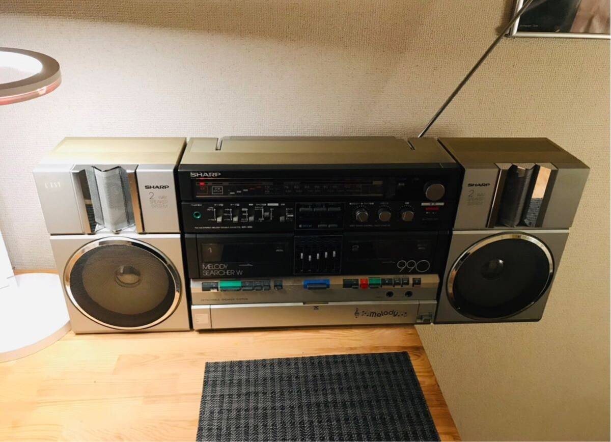 希少品SHARP MR-990 メロディーサーチャーW シャープ ラジカセ □SHARP MELODY SEARCHER-W MR-990 ラジカセ メロディー