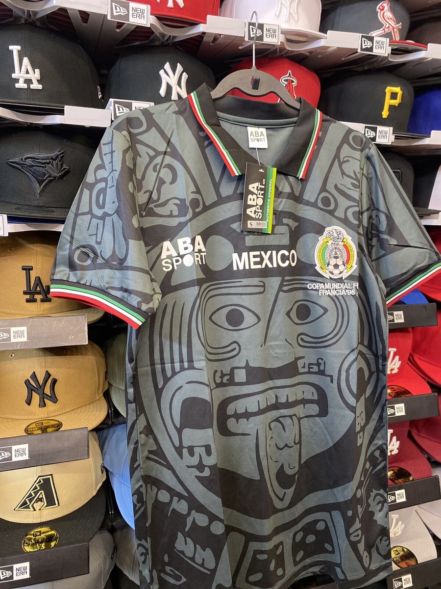 Mexico National Team 1998 Black Aztec Calendar Jersey (Sz S