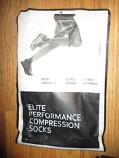 Elite Performance Compression Socks S/M Black 1 pair Knee High NEW