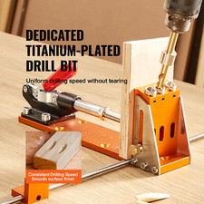 VEVOR Pocket Hole Jig Set Joinery Woodworking System Adjustable Depth w/ Clamp