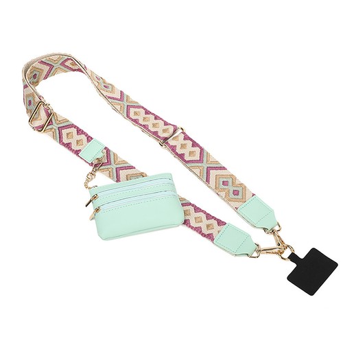 Shoulder Strap Phone Pouch with Zippered Adjustable Lanyard Crossbody Bag - Photo 13 sur 13