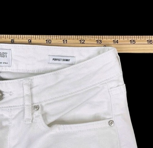 William Rast White Denim Perfect Skinny Jeans Women 26 Stretch - Picture 14 of 17
