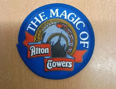 VINTAGE ALTON TOWERS AUFNÄHER PATCH ABZEICHEN ''THE MAGIC OF ALTON TOWERS''