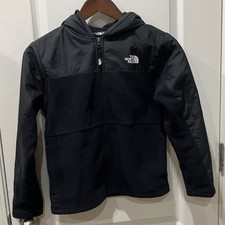 The North Face Youth M 10/12 Black Hooded Full Zip Fleece Jacket