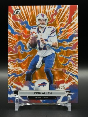2025 Topps Resurgence Football Josh Allen Orange Spark /25 #10 Buffalo Bills